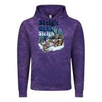 Cloud Purple sleigh girl sleigh skeleton Vintage Hoodie - NancyCooperArtShop