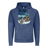 Vintage Denim sleigh girl sleigh skeleton Vintage Hoodie - NancyCooperArtShop