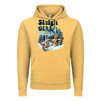 Vintage Mustard sleigh girl sleigh skeleton Vintage Hoodie - NancyCooperArtShop
