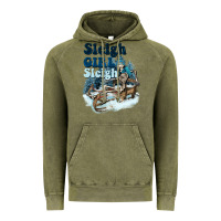 Vintage Olive sleigh girl sleigh skeleton Vintage Hoodie - NancyCooperArtShop