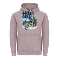 Vintage Zinc sleigh girl sleigh skeleton Vintage Hoodie - NancyCooperArtShop