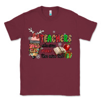 Burgundy teachers always make the nice list Classic Tee - MaliasSmallBusiness