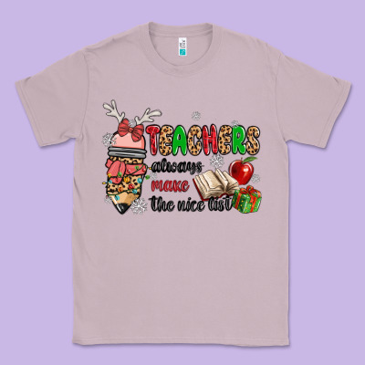 Teachers Always Make The Nice List Classic Tee Designed By Maliassmallbusiness