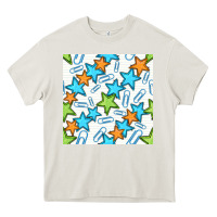 Cream stars school seamless pattern Heavy Core Tee - BundleAndBundleShop
