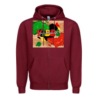 Burgundy juneteenth vibes Zipper Hoodie - TumblerDesignByShophia
