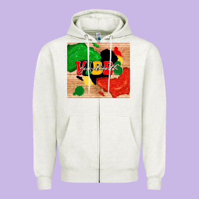 Juneteenth Vibes Zipper Hoodie Designed By Tumblerdesignbyshophia