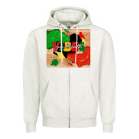 Oatmeal Heather juneteenth vibes Zipper Hoodie - TumblerDesignByShophia