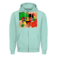 Seafoam juneteenth vibes Zipper Hoodie - TumblerDesignByShophia