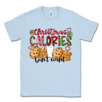 Dusty Blue christmas calories dont count Classic Tee - CowhideDigitalArt