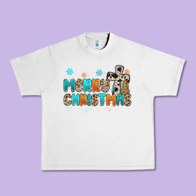Western Merry Christmas Urban Heavy Tee Designed By Maliassmallbusiness