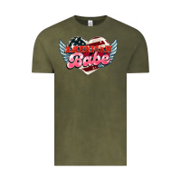 Vintage Olive American babe Vintage Tee - NancyCooperArtShop