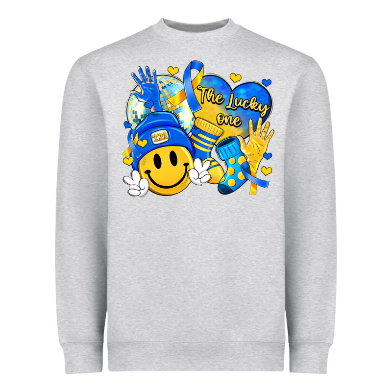 Retro Disco Ball The Lucky Few Smile Face Heavyweight Sweatshirt by Artiststas | Teevron