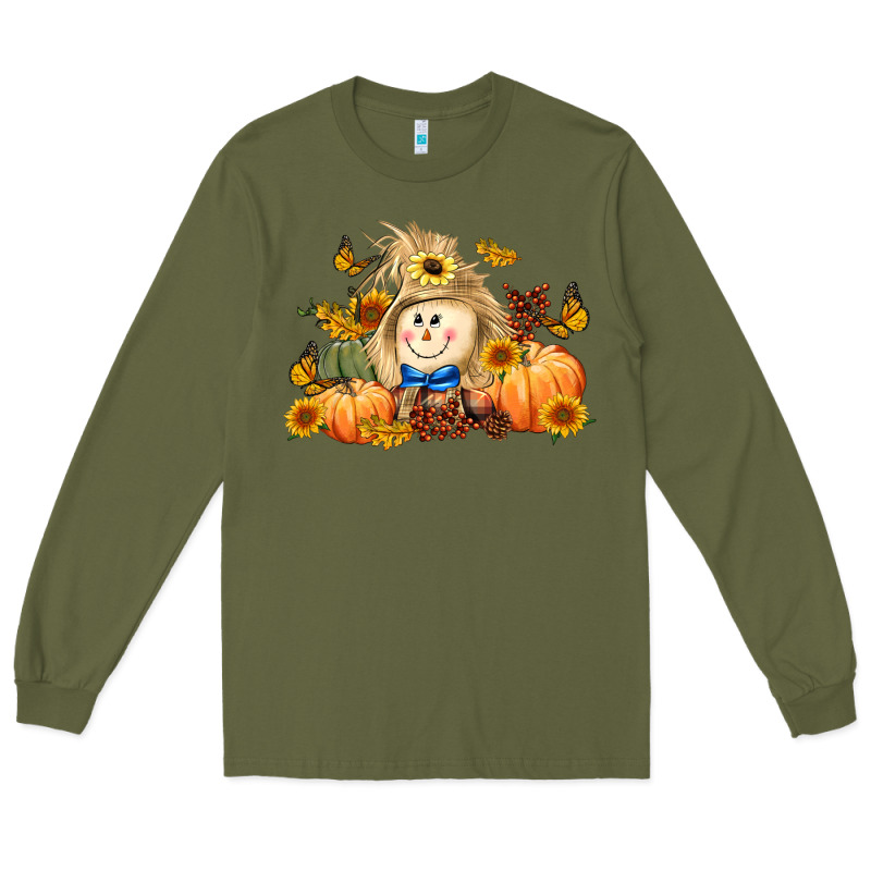 Fall Scarecrow Long Sleeve Tee by LillyAllenDesigns | Teevron