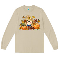 Mushroom fall scarecrow Long Sleeve Tee - LillyAllenDesigns