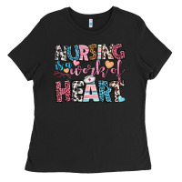 Black nursing is a work of heart Ladies Tee - BundleAndBundleShop
