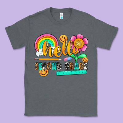 Hello Second Grade Classic Tee Designed By Nancycooperartshop
