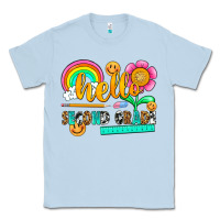 Dusty Blue hello second grade Classic Tee - NancyCooperArtShop