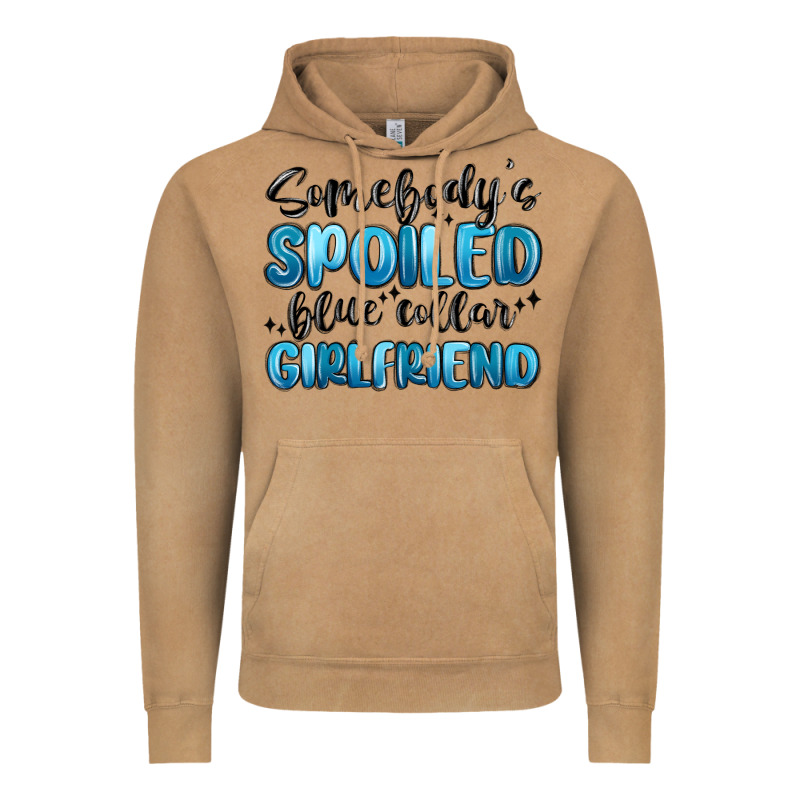 Somebodys Spoiled Blue Collar Girlfriend Vintage Hoodie by MaliasSmallBusiness | Teevron