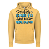 Vintage Mustard somebodys spoiled blue collar girlfriend Vintage Hoodie - MaliasSmallBusiness