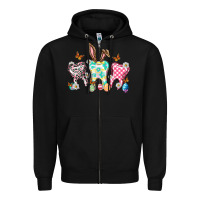Black Happy Easter Day teeth Zipper Hoodie - HowdyJamesFarm