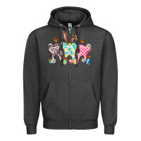 Charcoal Heather Happy Easter Day teeth Zipper Hoodie - HowdyJamesFarm
