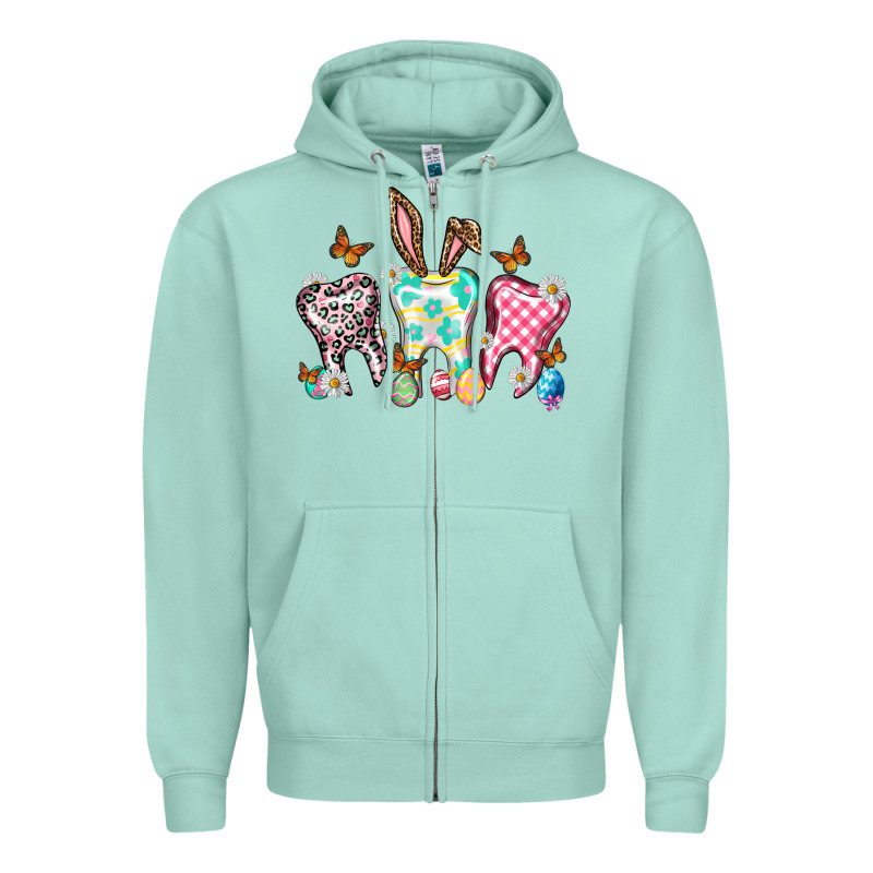Happy Easter Day Teeth Zipper Hoodie by HowdyJamesFarm | Teevron