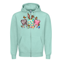 Seafoam Happy Easter Day teeth Zipper Hoodie - HowdyJamesFarm