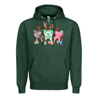 Sports Green Happy Easter Day teeth Zipper Hoodie - HowdyJamesFarm
