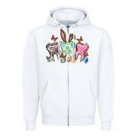White Happy Easter Day teeth Zipper Hoodie - HowdyJamesFarm
