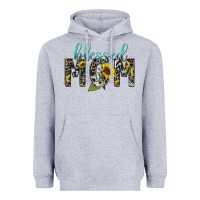 Heather Grey Blessed mom sunflower mother's day Heavyweight Hoodie - HowdyJamesFarm