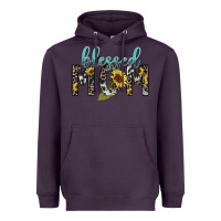Plum Blessed mom sunflower mother's day Heavyweight Hoodie - HowdyJamesFarm