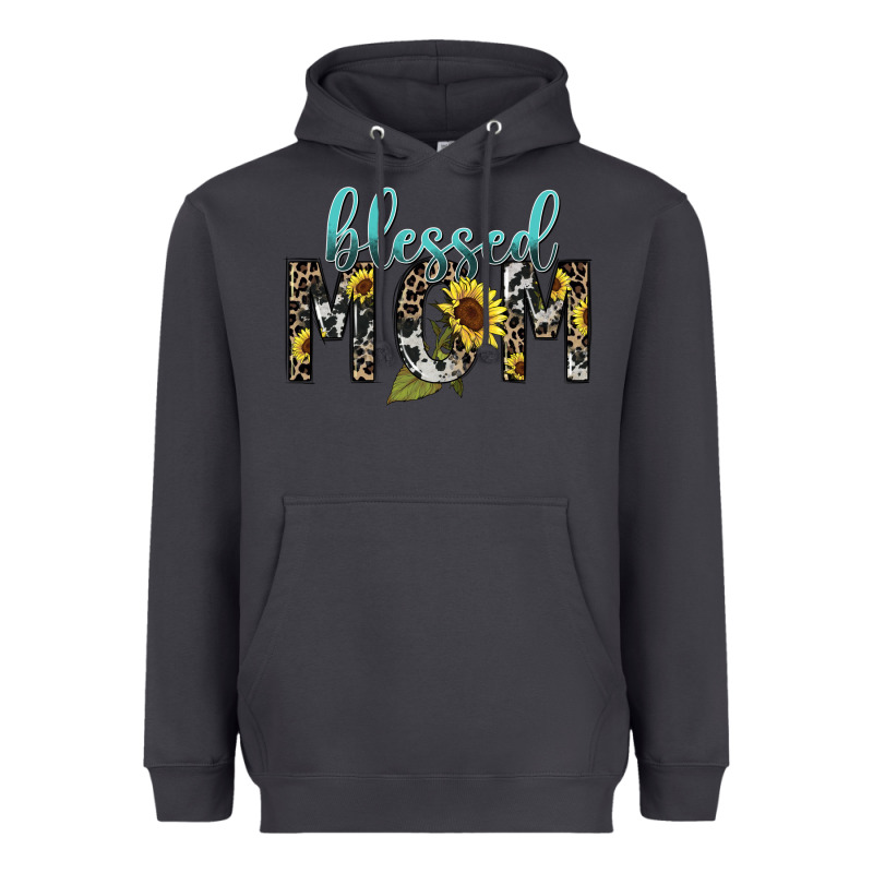 Blessed Mom Sunflower Mother's Day Heavyweight Hoodie by HowdyJamesFarm | Teevron
