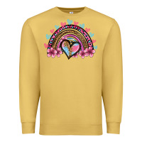 Antique Gold valentine's day rainbow heart olivia Premium Sweatshirt - OliviaCreatesArt