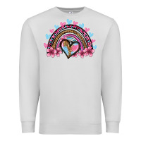 Dove Grey valentine's day rainbow heart olivia Premium Sweatshirt - OliviaCreatesArt
