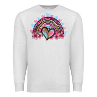 Oatmeal Heather valentine's day rainbow heart olivia Premium Sweatshirt - OliviaCreatesArt