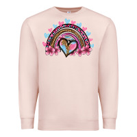Pale Pink valentine's day rainbow heart olivia Premium Sweatshirt - OliviaCreatesArt