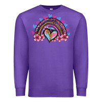 Purple valentine's day rainbow heart olivia Premium Sweatshirt - OliviaCreatesArt