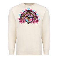 Sandshell valentine's day rainbow heart olivia Premium Sweatshirt - OliviaCreatesArt