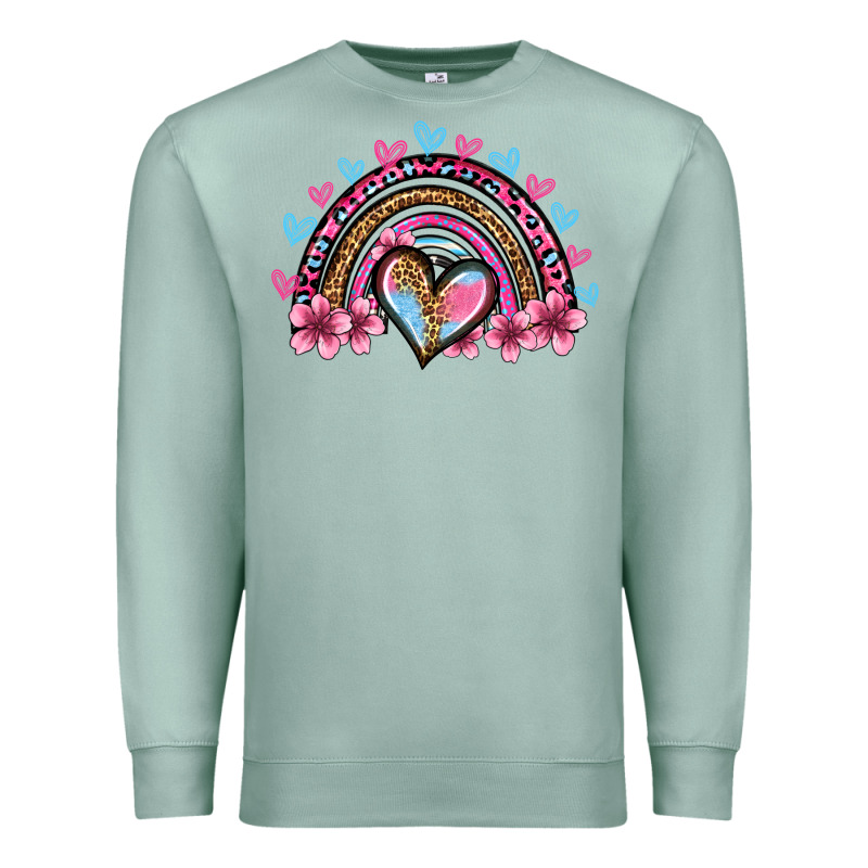 Valentine's Day Rainbow Heart Olivia Premium Sweatshirt by OliviaCreatesArt | Teevron