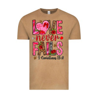 Love Never Fails I Corintians 13 8 Vintage Tee | Teevron