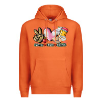 Carrot Peace love teach Premium Hoodie - CowGirlArtShop