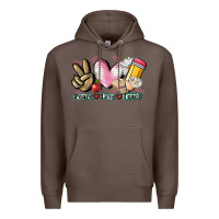 Coffee Peace love teach Premium Hoodie - CowGirlArtShop