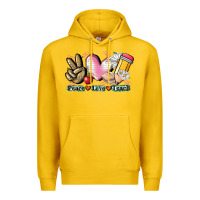 Lemon Peace love teach Premium Hoodie - CowGirlArtShop