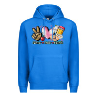 True Royal Peace love teach Premium Hoodie - CowGirlArtShop