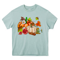 Arona pumpkins daisies and fall leaf's ado Heavy Core Tee - AdoDesignShop