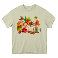 Mossy pumpkins daisies and fall leaf's ado Heavy Core Tee - AdoDesignShop