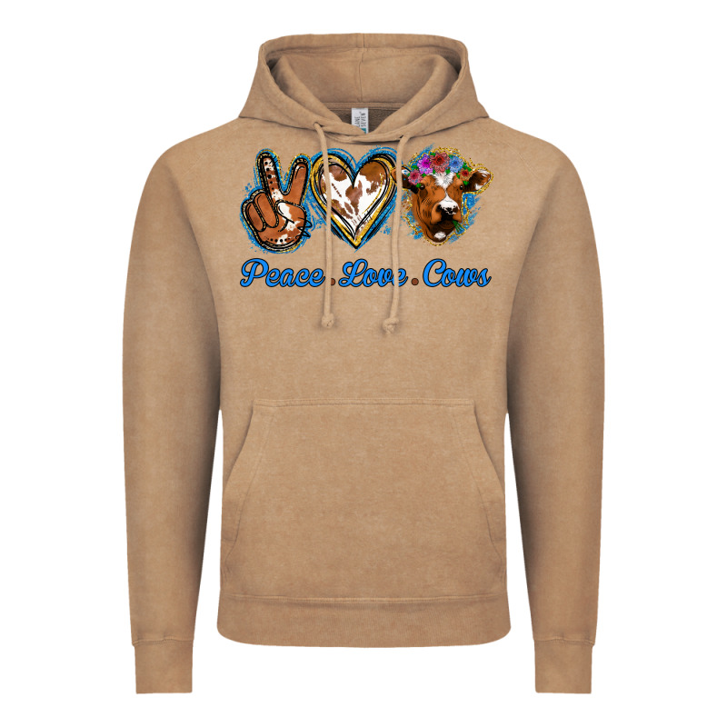 Peace Love Cows Vintage Hoodie by Jasminsmagicworld | Teevron