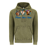 Vintage Olive Peace Love Cows Vintage Hoodie - Jasminsmagicworld