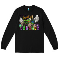 Black spooky crusher monster truck Long Sleeve Tee - LillyAllenDesigns