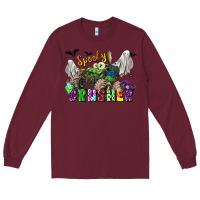 Burgundy spooky crusher monster truck Long Sleeve Tee - LillyAllenDesigns